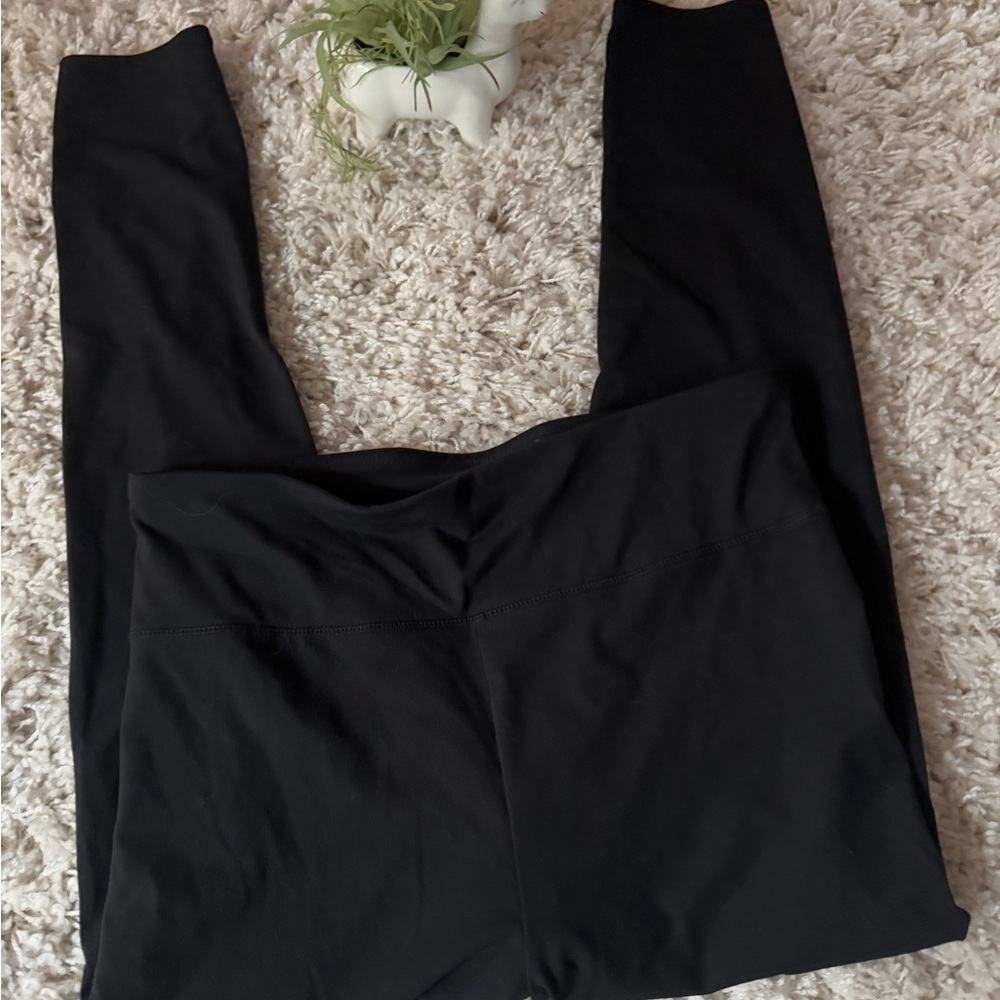 Black T4T thick comfy workout high-waisted skinny leggings